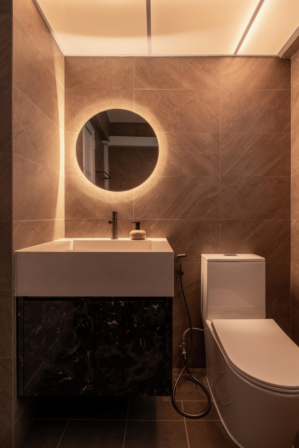 Modern Bathroom with Mirror and Bathroom Mirrors