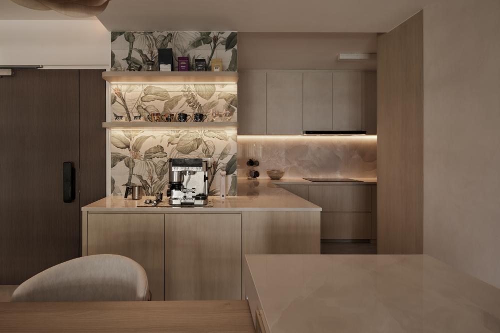 Scandinavian Kitchen with Kitchen Island and Open Kitchen