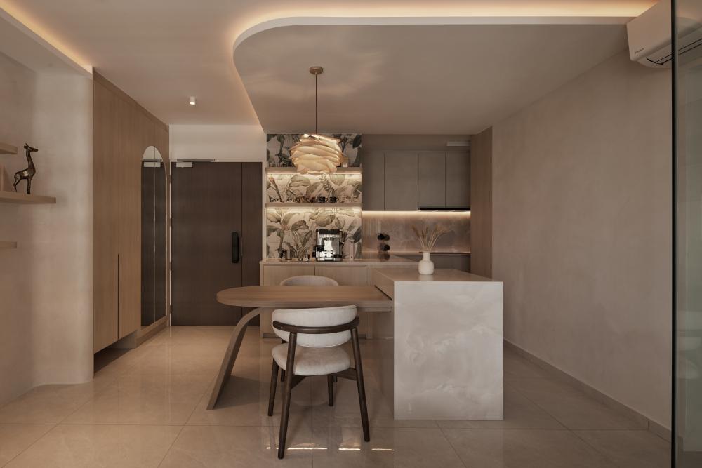 Scandinavian Dining Room with Dining Table and Dining Chairs