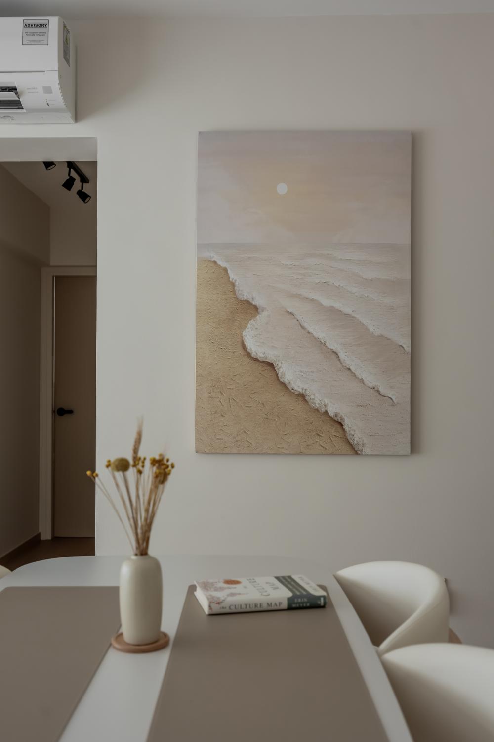 Minimalist Hallway with Dining Chairs and Console Table