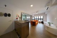 Minimalist Living Room at 4 Room BTO @ Tampines Green Jade