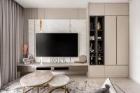 Modern Living Room at 4 Bedroom Condo @ JaceScape
