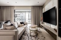 Modern Living Room at 4 Bedroom Condo @ JaceScape
