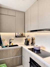 Modern Kitchen at MACHERSON WEAVE HDB @ BTO 3ROOM