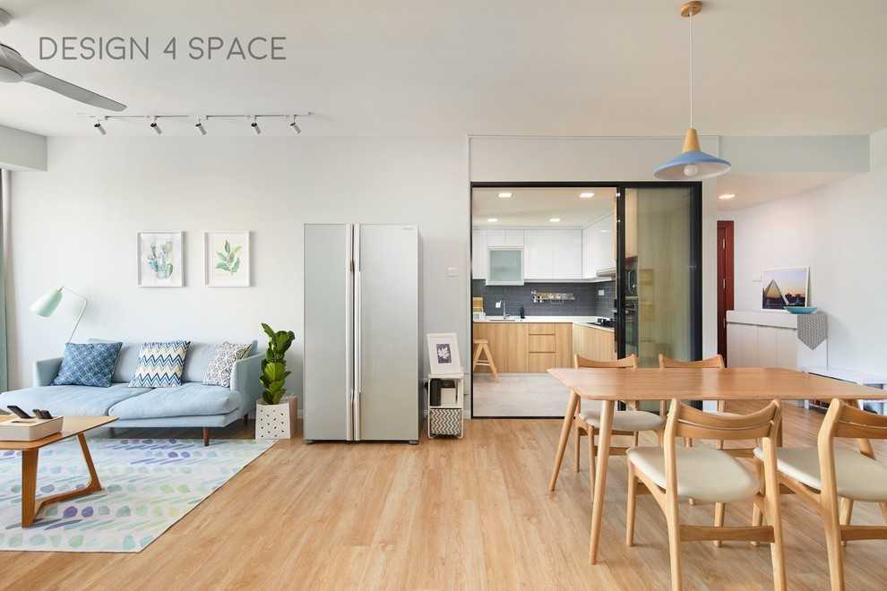 Minimalist Dining Room with Dining Table and Dining Chairs