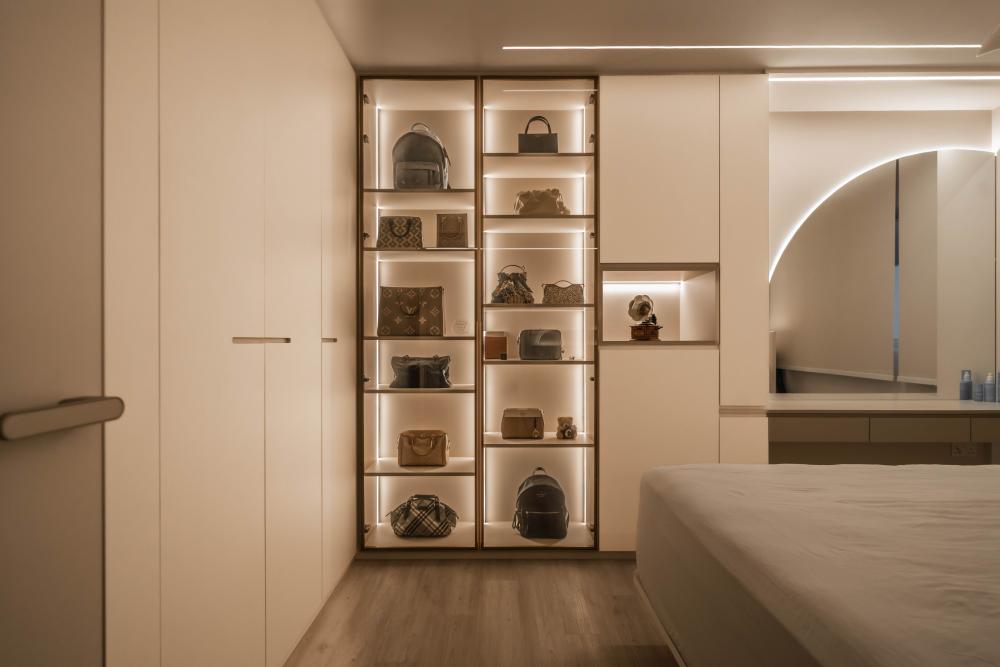 Contemporary Bedroom with Wardrobe and Bedroom Dresser