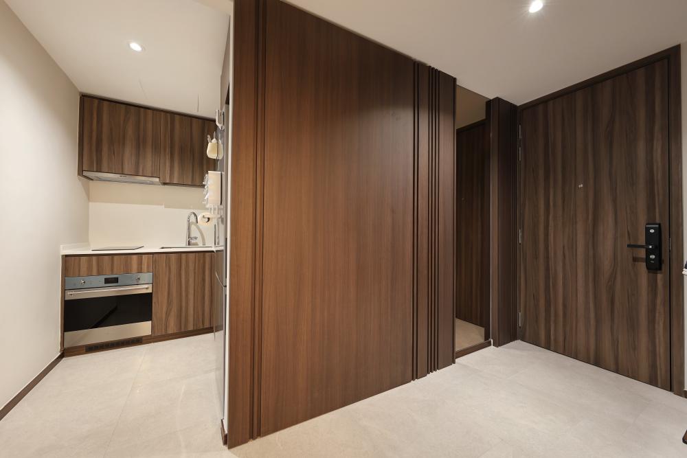 Contemporary Entryway with Small Storage and Doors