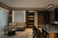Contemporary Dining Room at Contoured Serenity