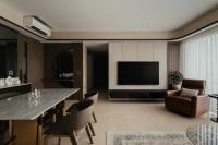 Contemporary Living Room at Contoured Serenity