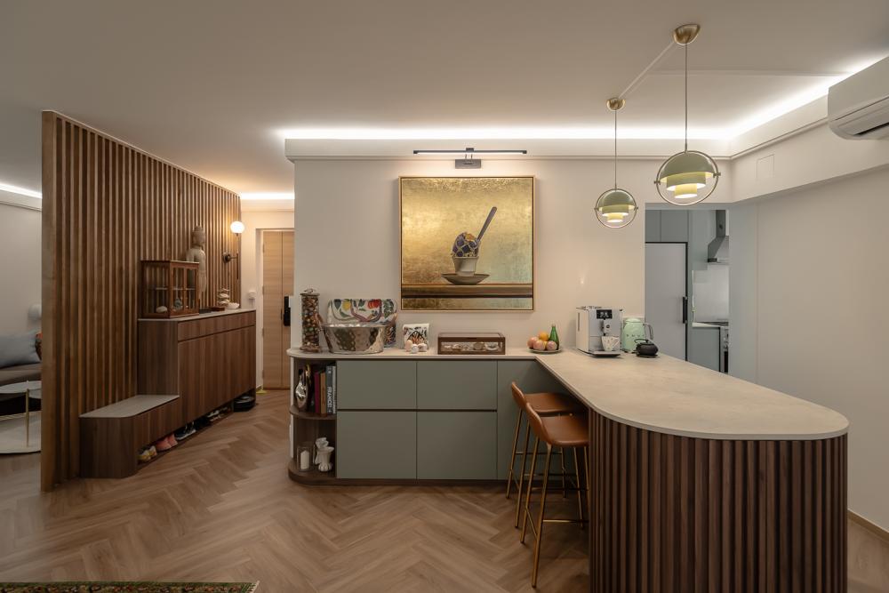 Modern Pantry with Settee and Cove Lighting
