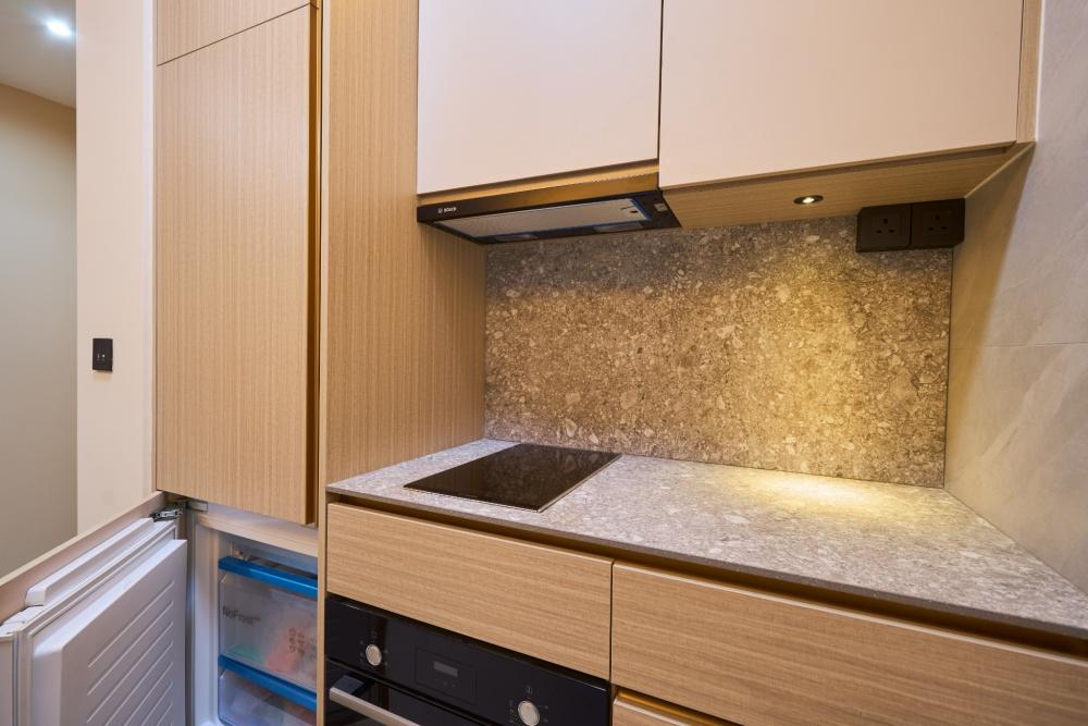 Modern Kitchen with Countertop and Cupboard