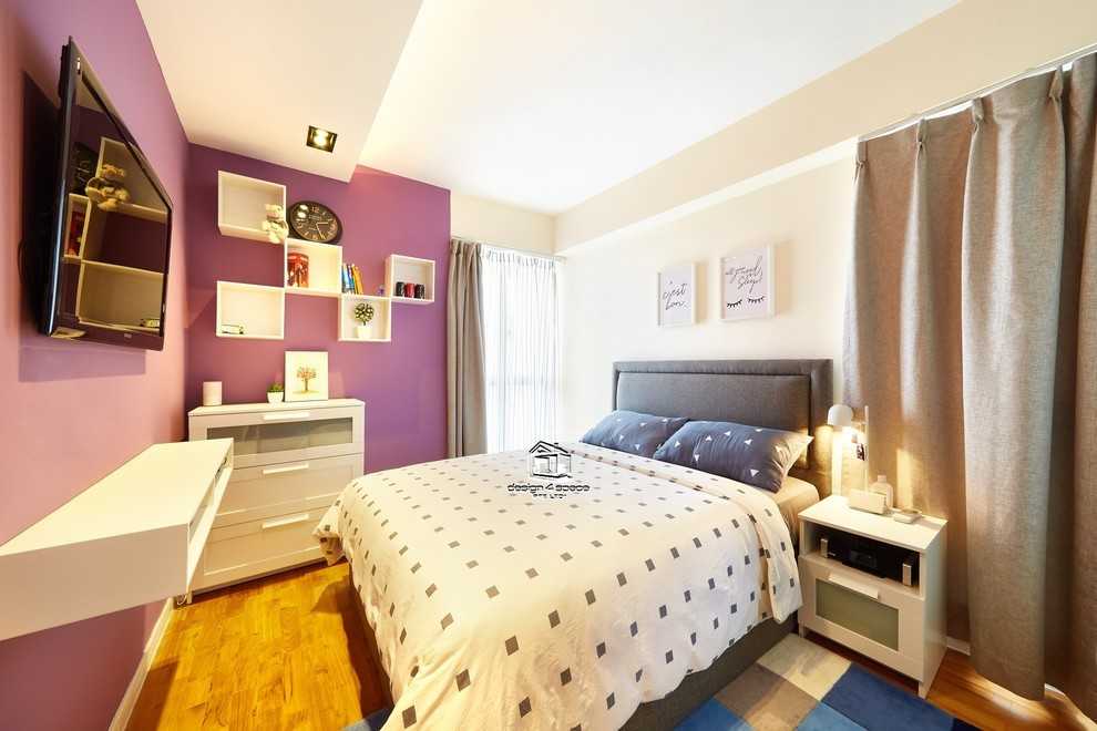 Contemporary Bedroom with Wardrobe and Queen Bed