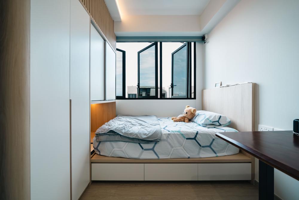 Modern Bedroom with Wardrobe and Sliding Wardrobe
