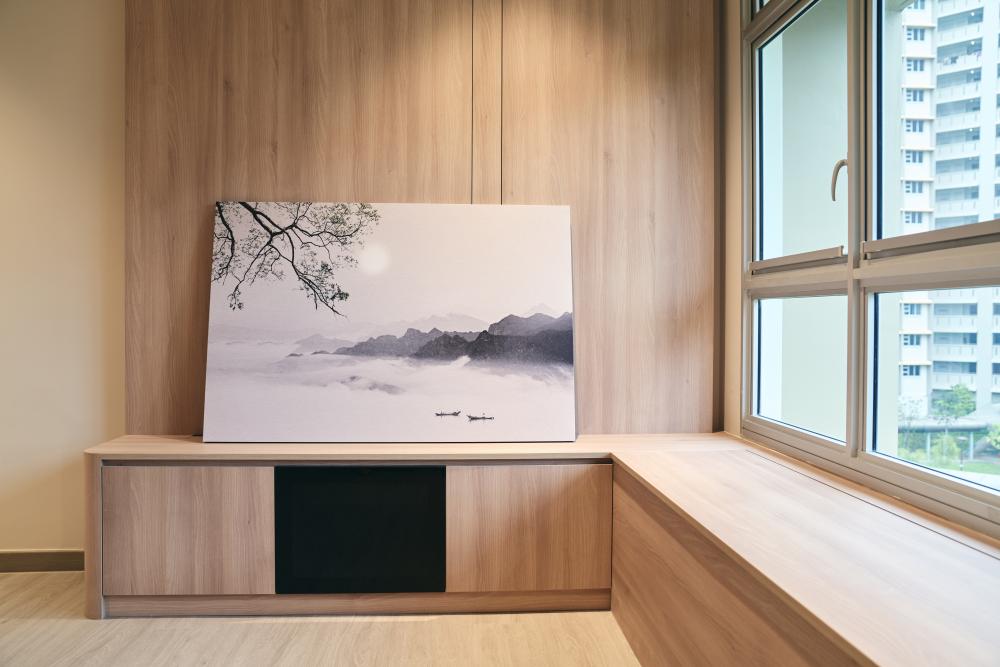 Minimalist Living Room with Settee and TV Console