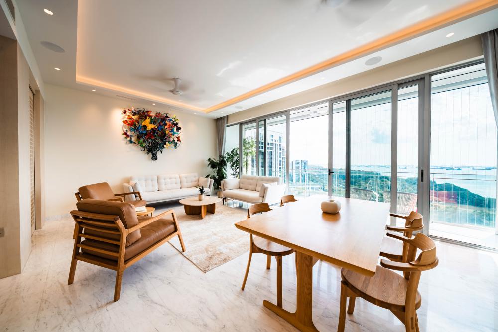 Minimalist Living Room with Settee and Cove Lighting