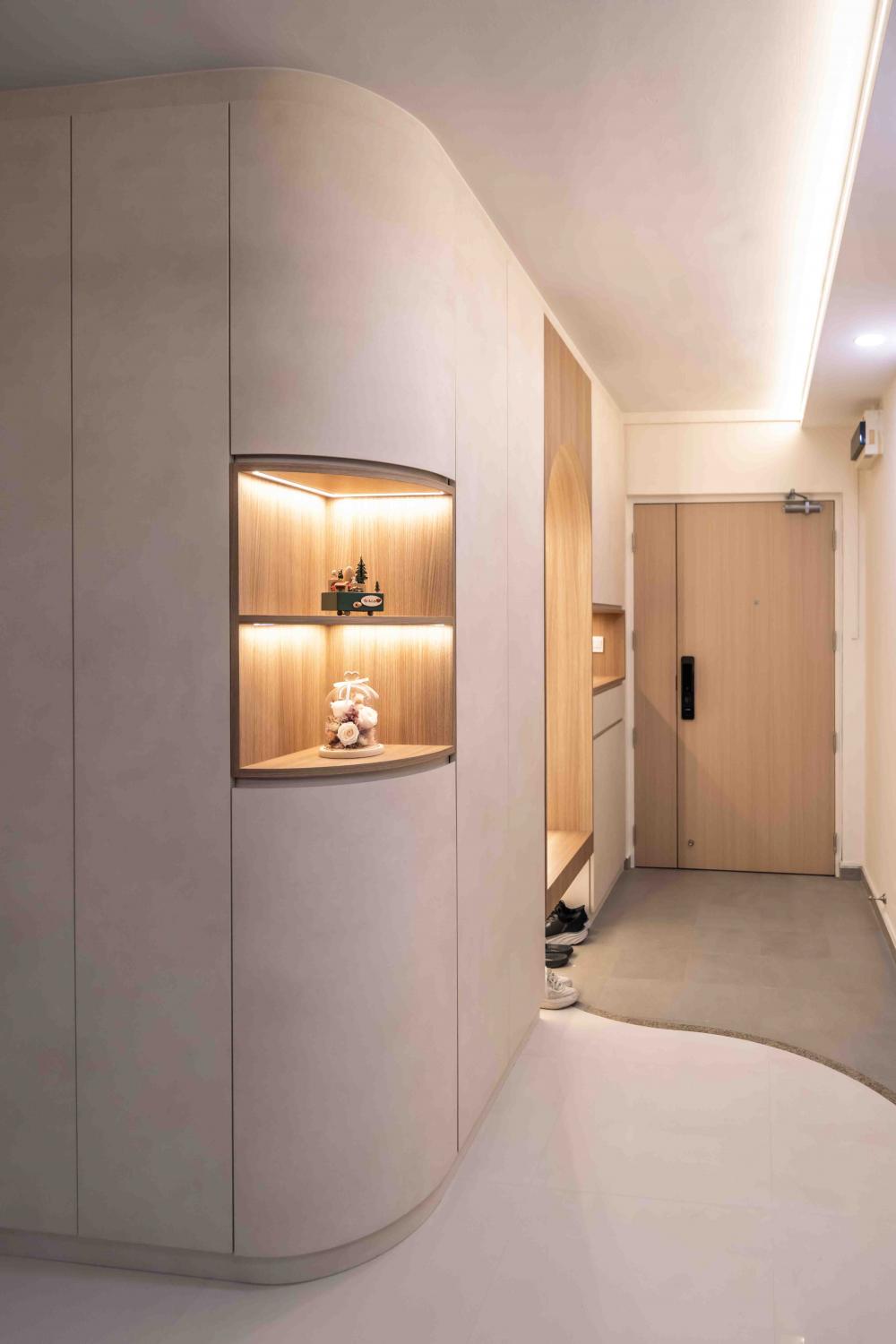 Minimalist Entryway with Shoe Rack and Small Storage