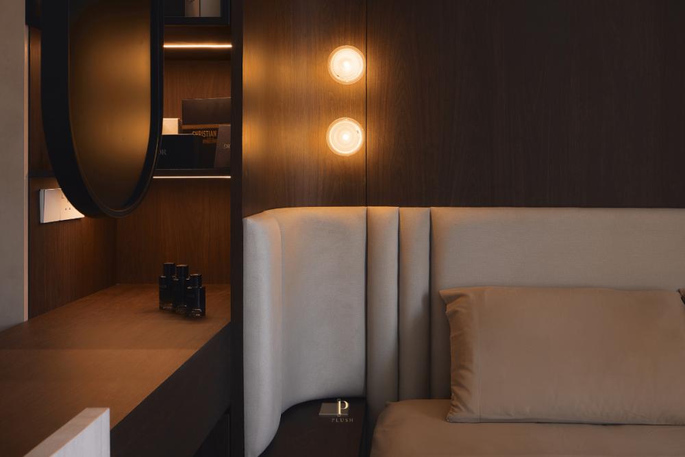 Modern Bedroom with Built-in Bed and Bedside Table