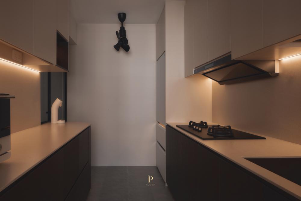 Modern Kitchen with Countertop and Open Kitchen