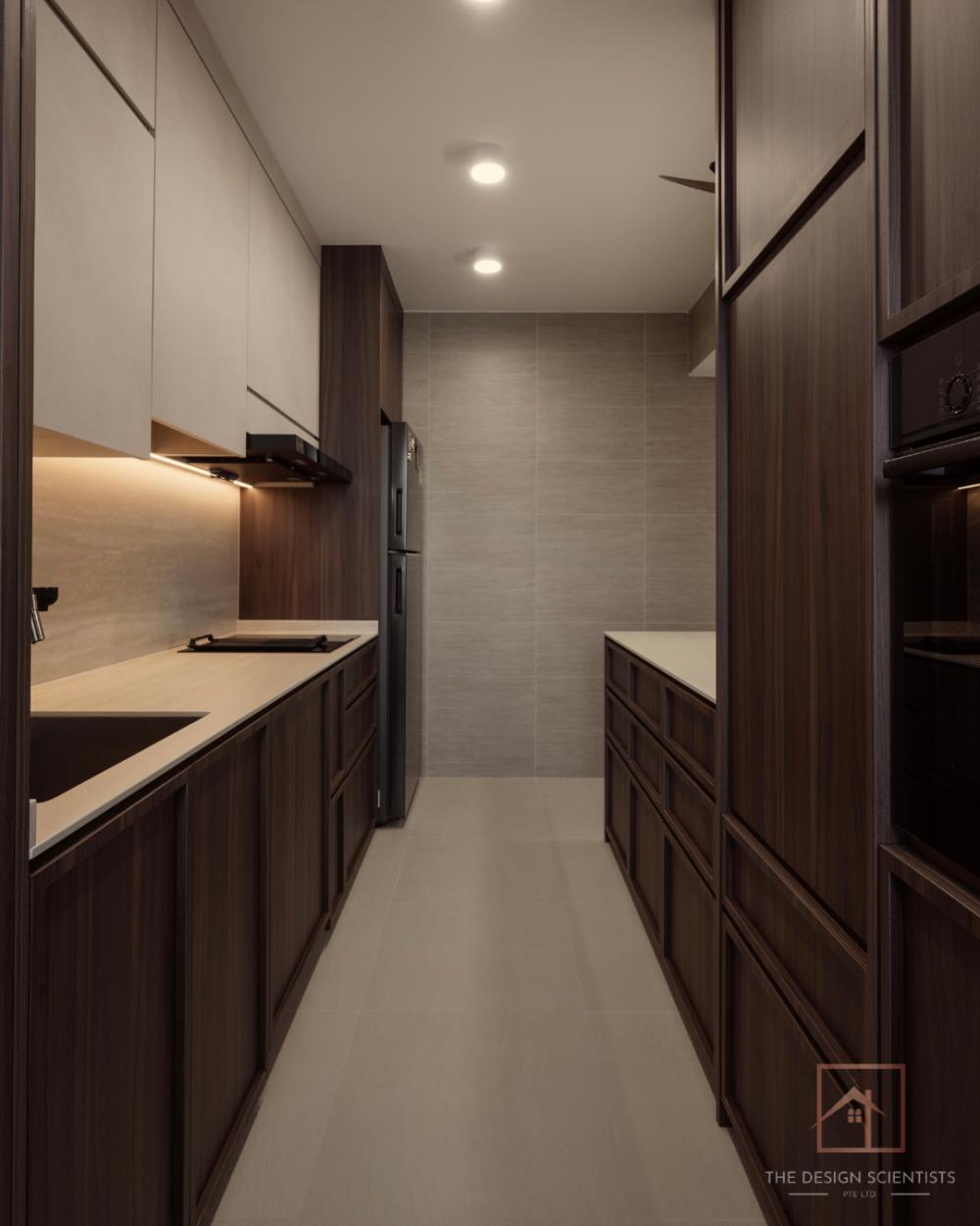 Modern Kitchen with Countertop and Vinyl Flooring