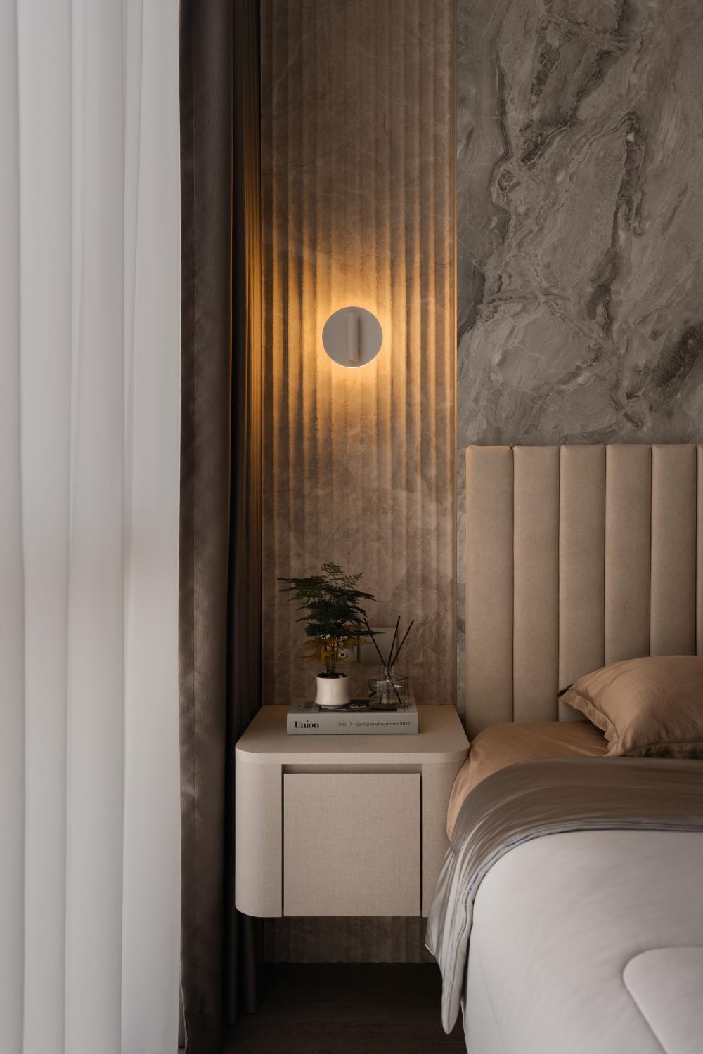 Modern Bedroom with Platform Bed and Cove Lighting