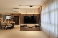 Contemporary Living Room at Resale 5 Room HDB @ Tampines