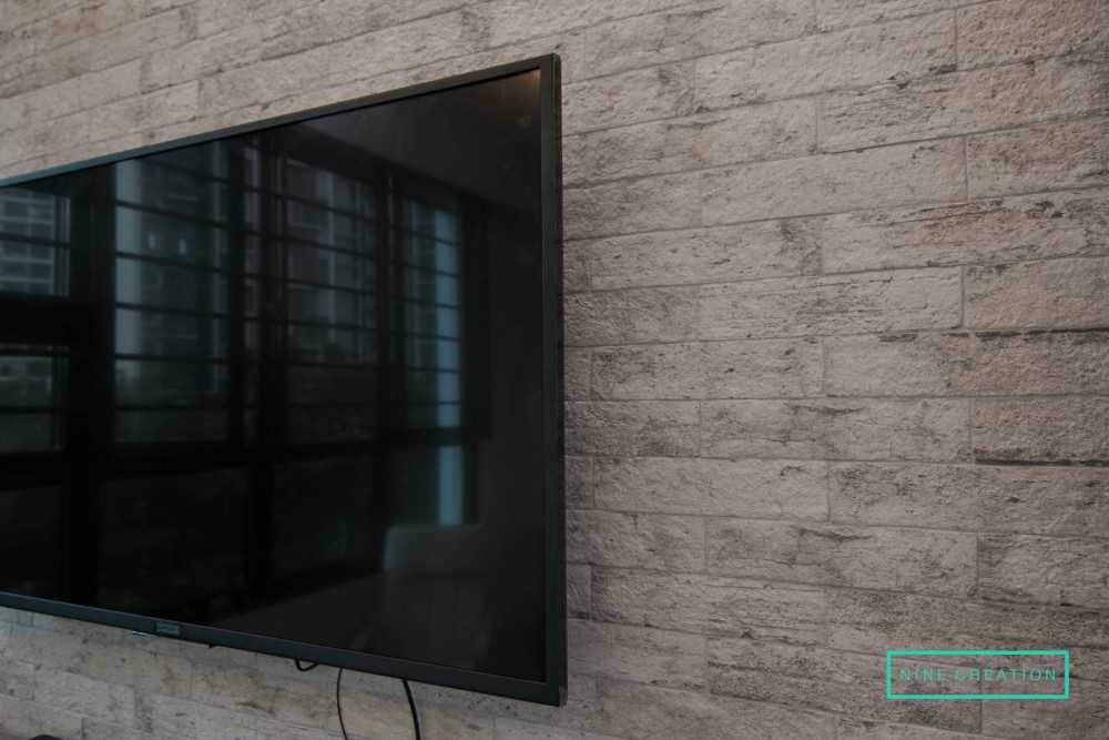 Modern Living Room with TV Console and Feature Wall