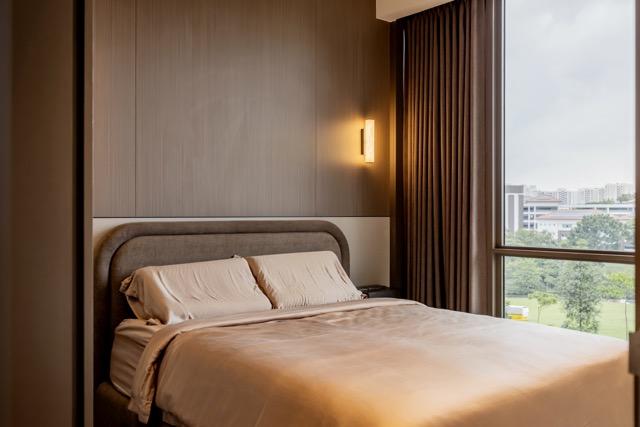 Contemporary Bedroom with Wardrobe and Bed