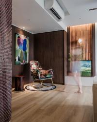 Contemporary Foyer at Ecopolitan Condo