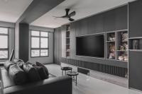 Contemporary Living Room at 5 Room HDB @ Sengkang West Way