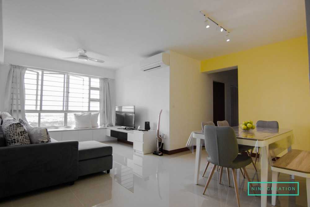 Modern Living Room with Sofa and Side Table