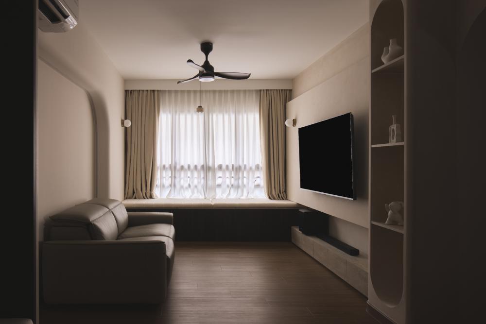 Modern Living Room with Settee and TV Console