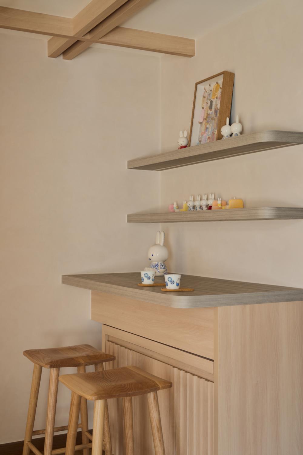 Scandinavian Living Room with Dining Table and Console Table