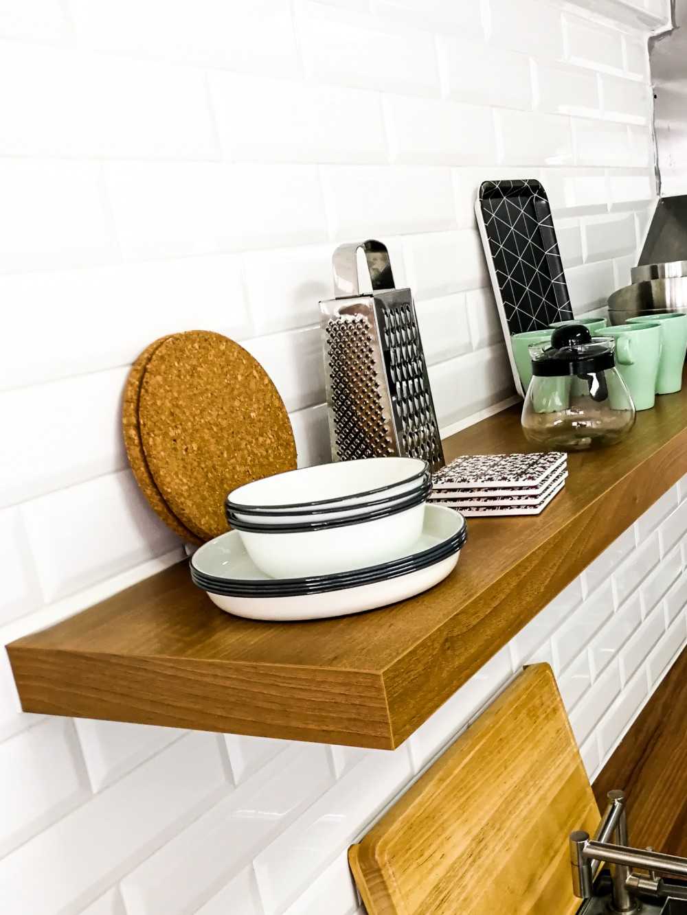 Scandinavian Kitchen with Feature Wall and Kitchen Accessories