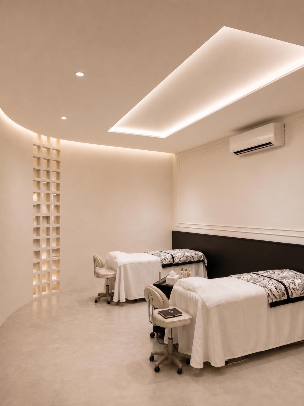 Minimalist Retail with Cement Floor and Feature Wall