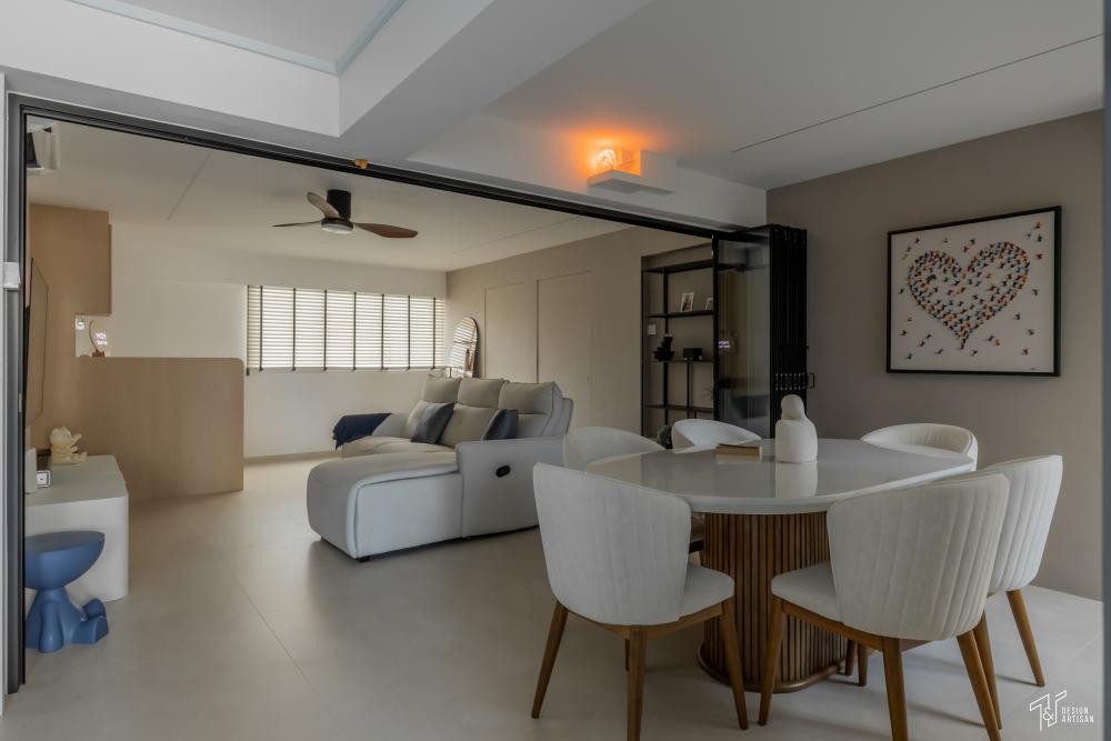 Minimalist Living Room with Feature Wall and Sofa