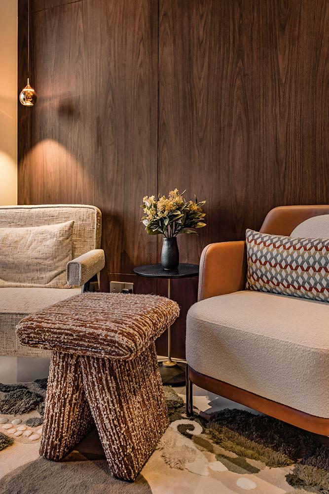 Modern Living Room with Feature Wall and Sofa
