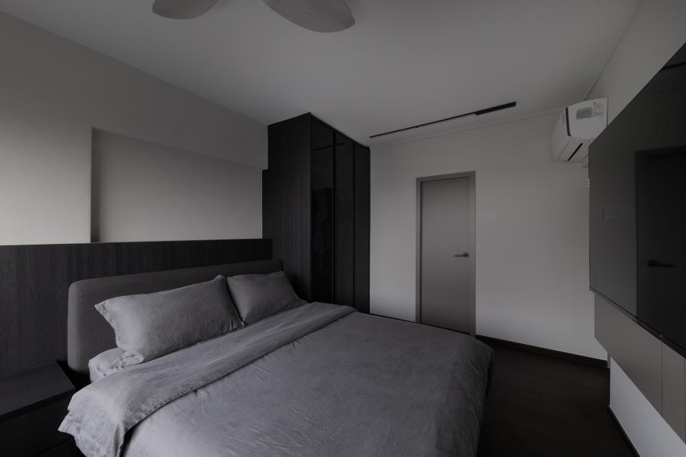 Contemporary Bedroom with Ceiling Light and Wardrobe