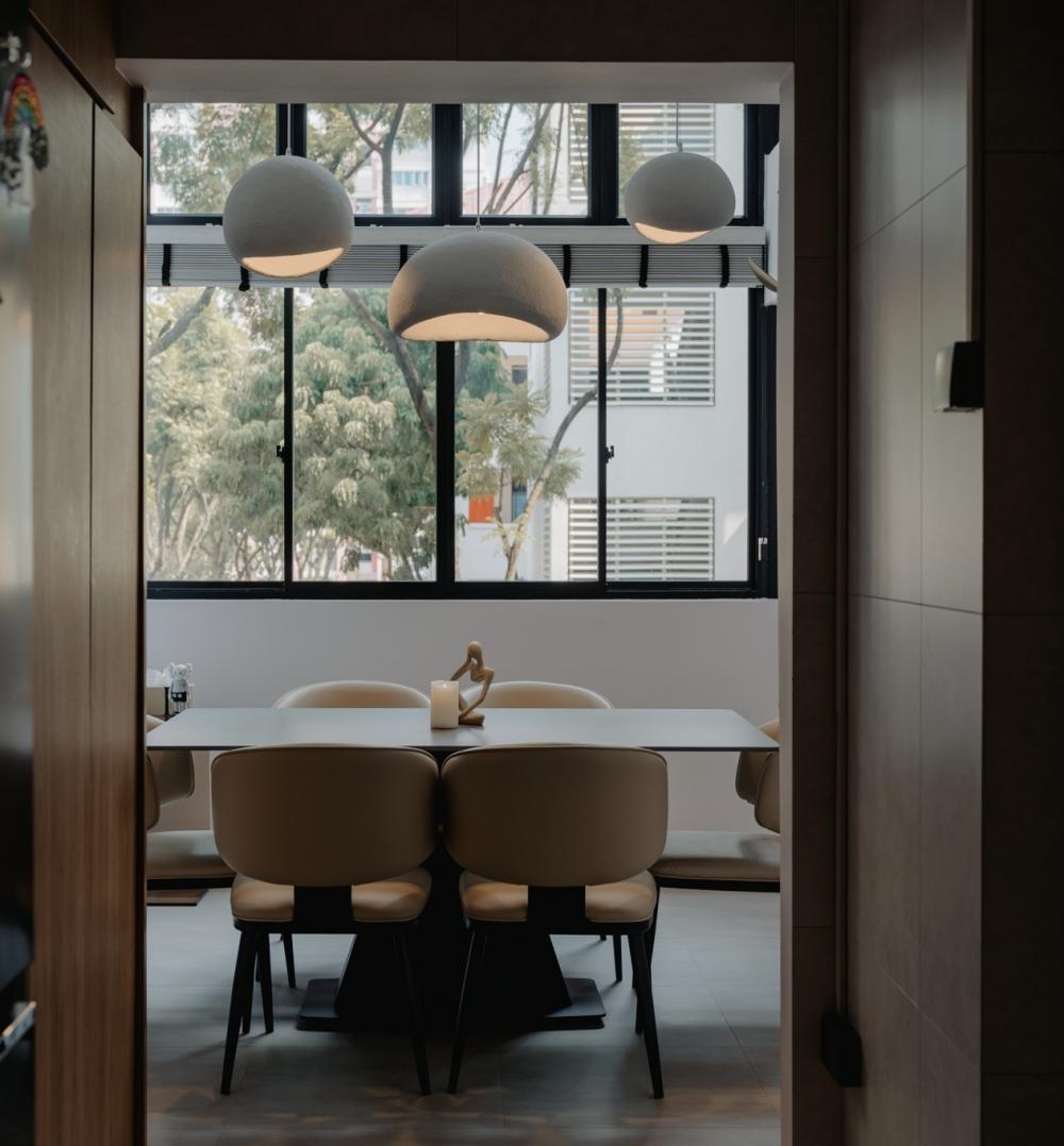 Scandinavian Kitchen with Kitchen Window and Cupboard