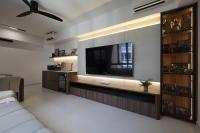 Minimalist Living Room at 4 Bedroom Condo @ Jansen Road