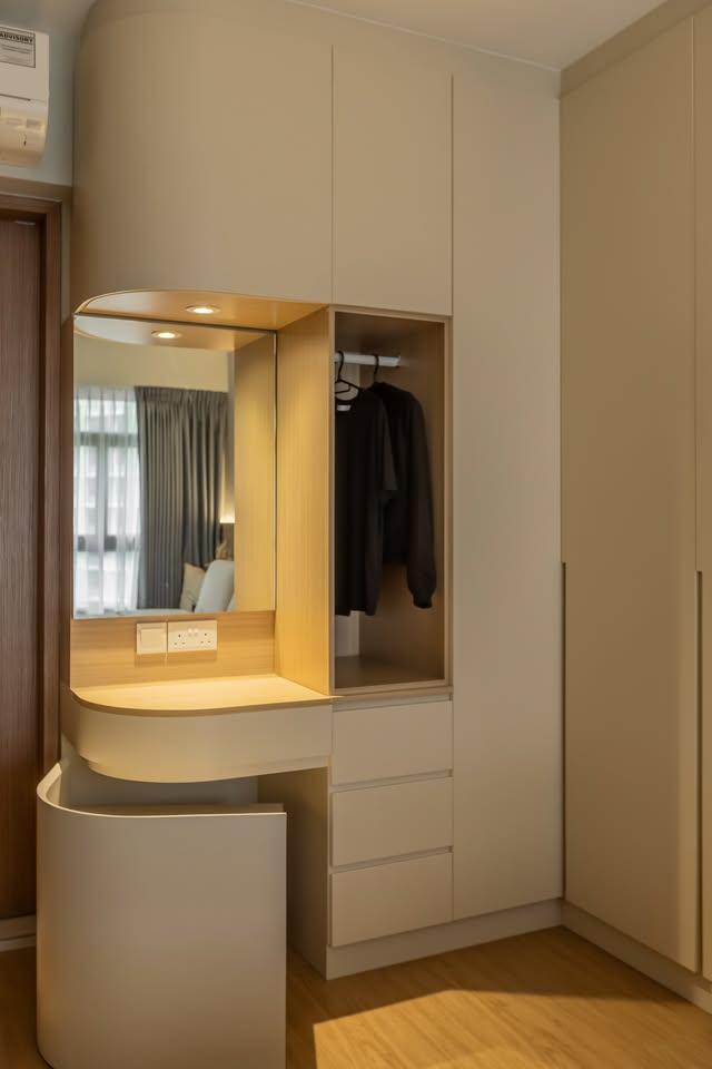 Modern Bedroom with Wardrobe and Bedroom Dresser