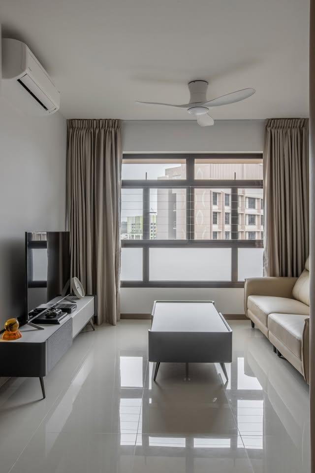 Modern Living Room with TV Console and Sofa