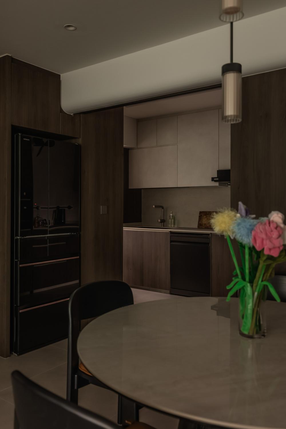 Contemporary Living Room with Lighting and LED Strip
