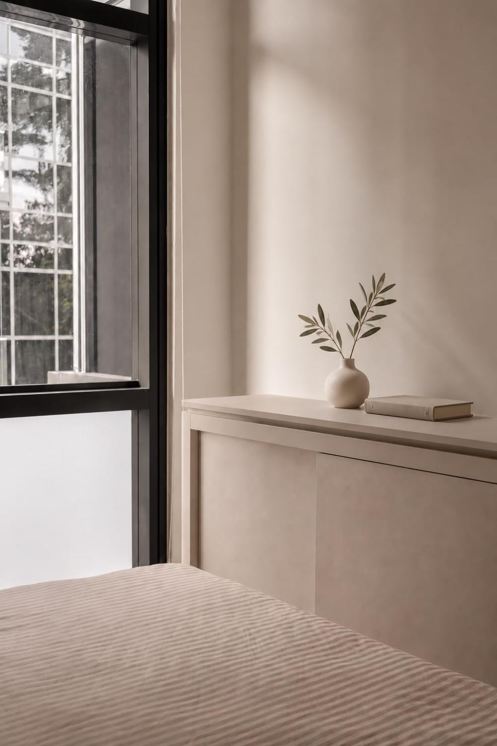 Contemporary Bedroom with Wardrobe and Sliding Wardrobe