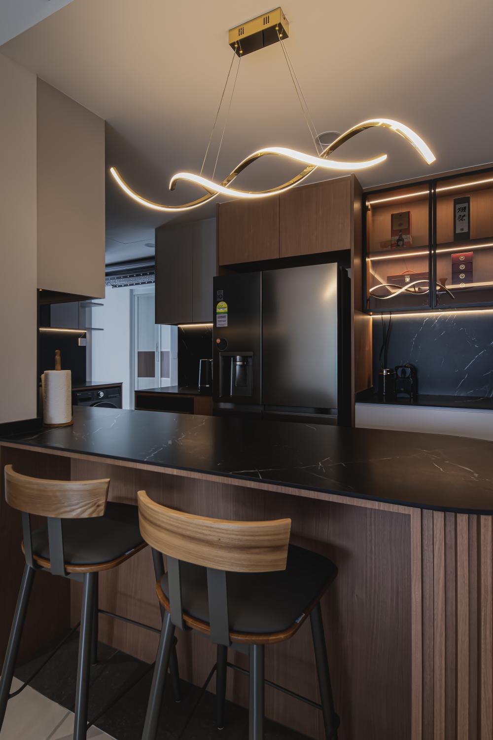 Contemporary Kitchen with Kitchen Window and Kitchen Island