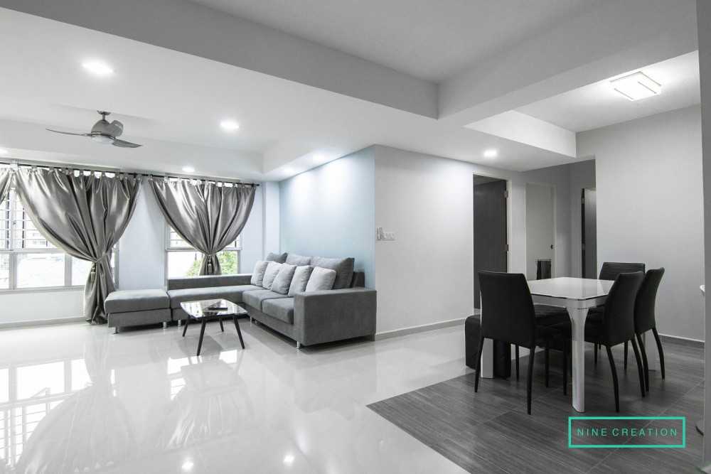 Modern Dining Room with Downlights and Dining Table
