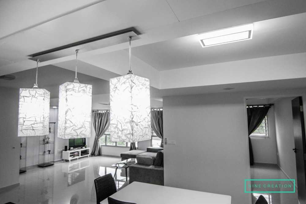 Modern Dining Room with Downlights and Dining Table