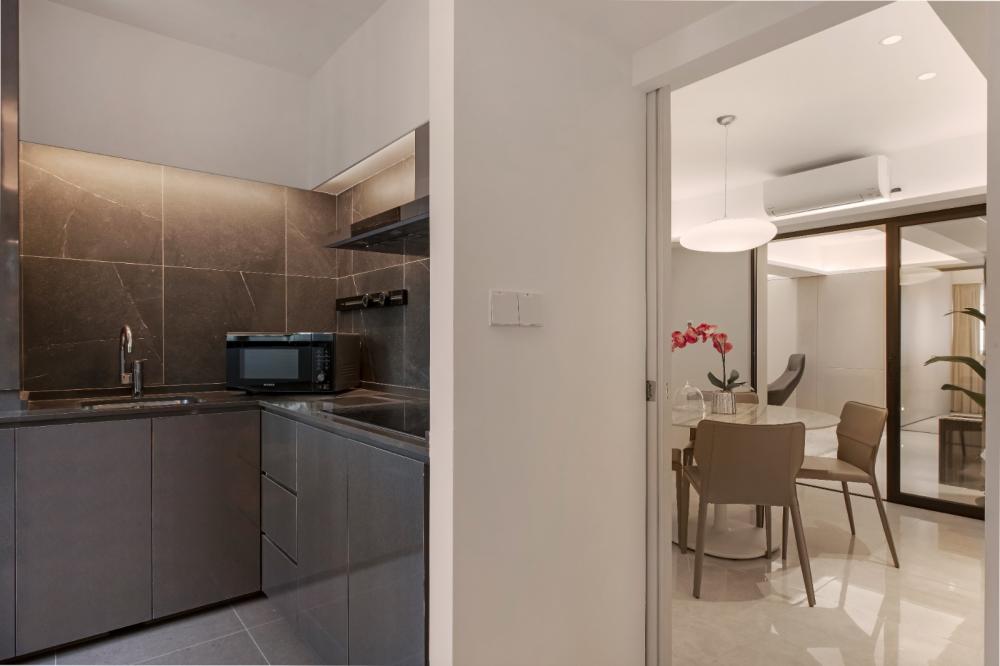 Modern Kitchen with Countertop and Cupboard