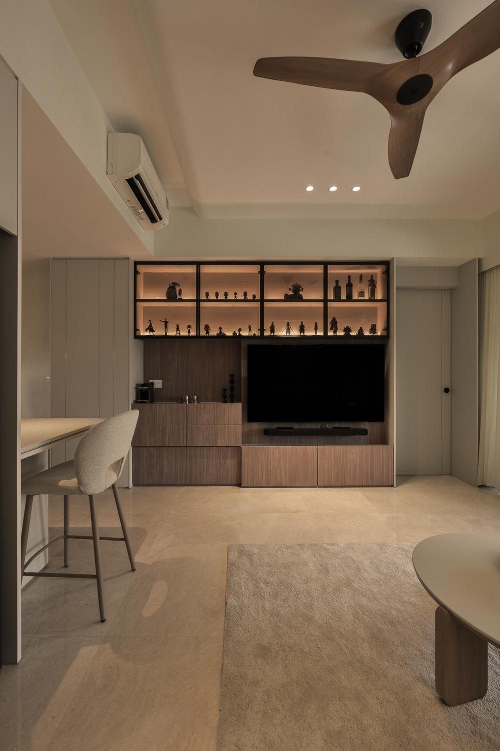 Modern Living Room with Feature Wall and Coffee Table