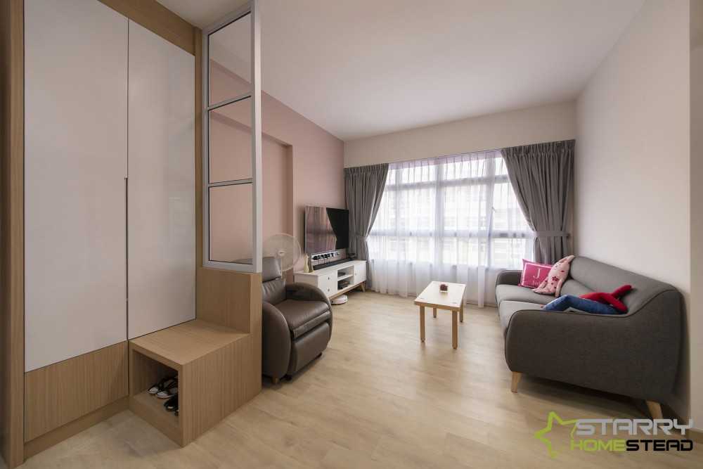 Scandinavian Living Room with TV Console and Sofa