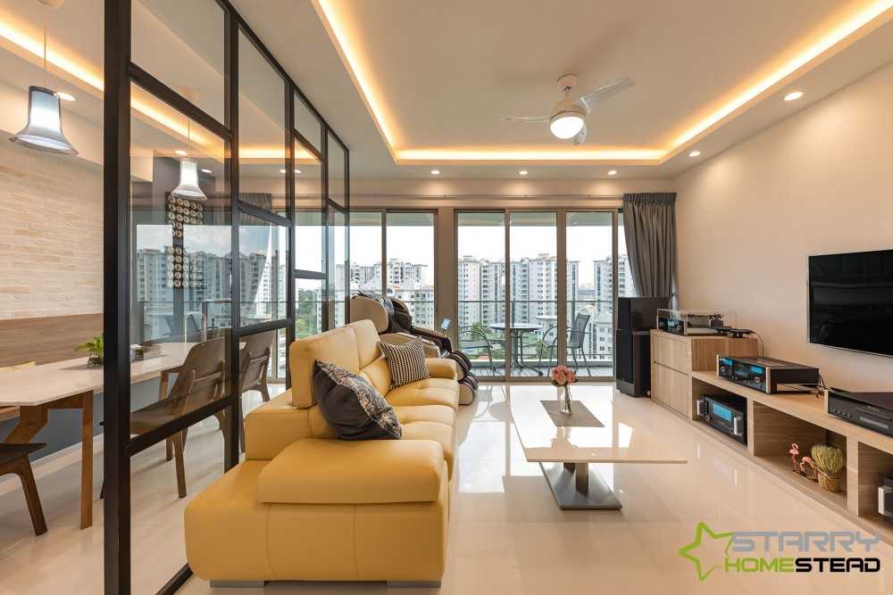 Modern Living Room with TV Console and Sofa